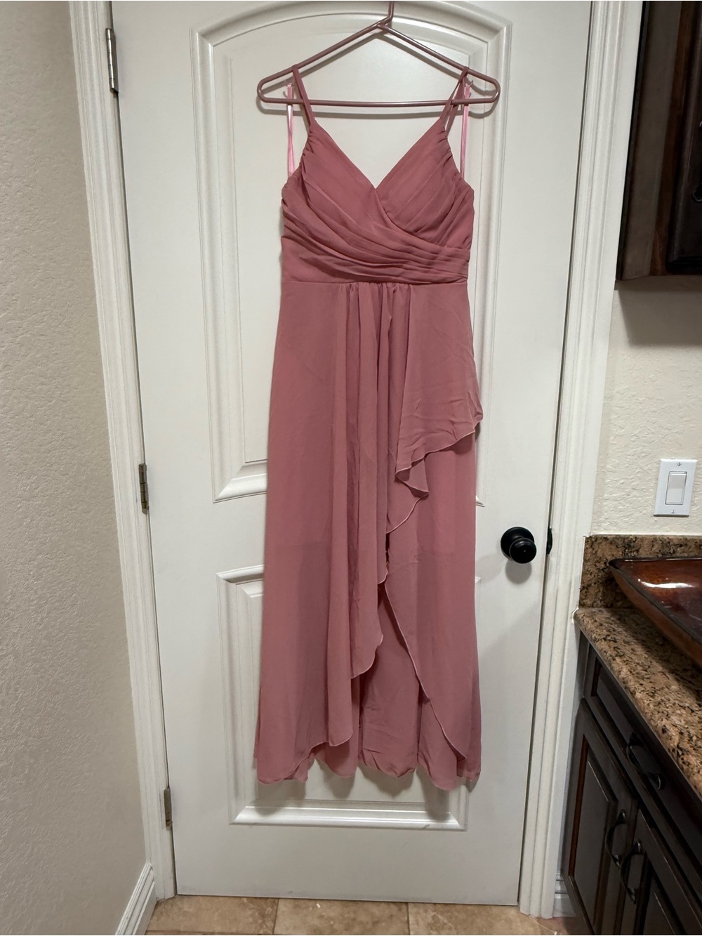 Dusty Rose Spaghetti Strap Maxi Dress
